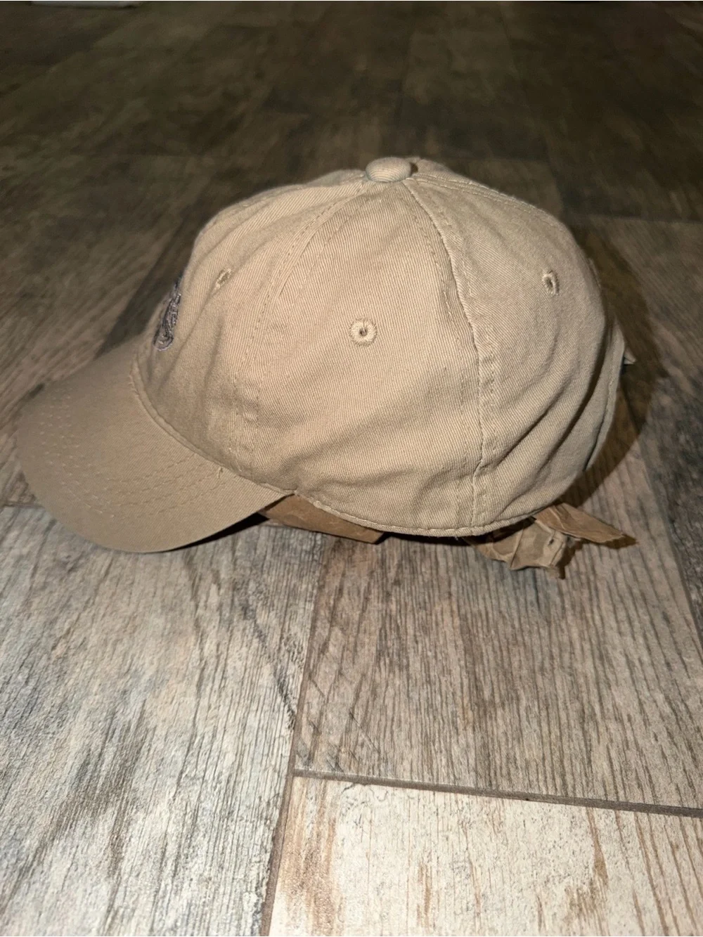 Luckenbach Texas Youth Khaki Embroidered Western Hat